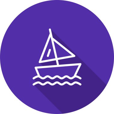 Tek gemi simgesinin vektör çizimi