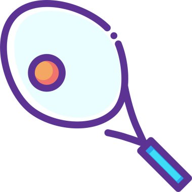 Tenis raketi web simgesi, basit vektör tasarımı