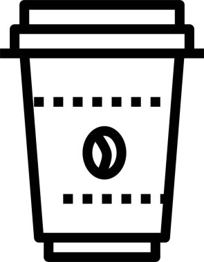 Kahve. Web simgesi basit illüstrasyon 