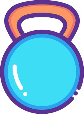 kettlebell. Web simgesi basit illüstrasyon 