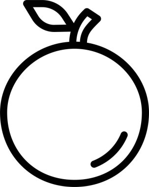 Turuncu turunçgil. Web simgesi basit illüstrasyon