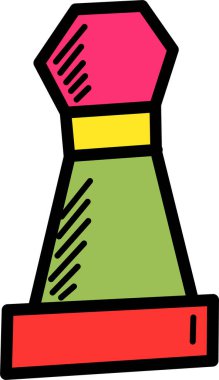 Piyon asker satranç taşı simgesinin vektör çizimi