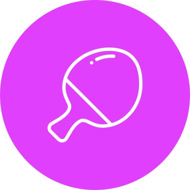 Tenis raketi simgesi, vektör illüstrasyonu 