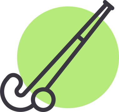 Hokey sopası ağ simgesi, vektör illüstrasyonu 