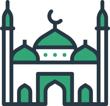 Cami. Web simgesi basit illüstrasyon