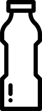 Su şişesi. Basit resimleme 