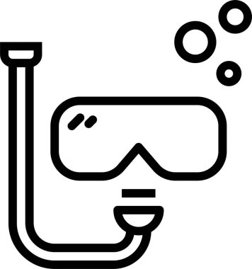 Dalış maskesi. Basit tasarım 