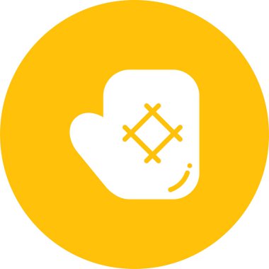 eldiven ağı simgesi basit illüstrasyon