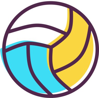 Voleybol. Web simgesi basit illüstrasyon