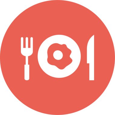 yiyecek ve içecek beyaz bckground üzerinde düz vektör simgesi