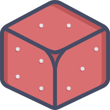 zar. Web simgesi basit illüstrasyon