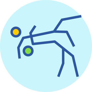 Güreş ağı simgesi, basit tasarım