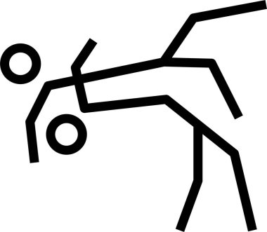 Güreş ağı simgesi, basit tasarım