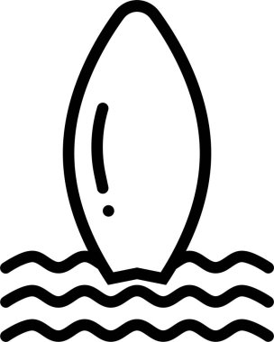 Sörf web simgesi basit illüstrasyon