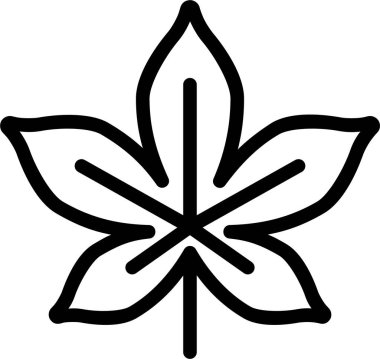 Yaprak. Web simgesi basit illüstrasyon