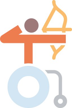 okçuluk web simgesi, basit vektör illüstrasyonu 
