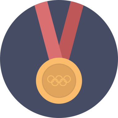 Madalya. Web simgesi basit illüstrasyon 