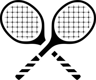 Tenis raketi web simgesi, basit vektör illüstrasyonu