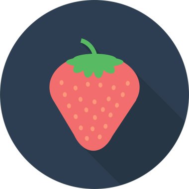 Çilek simgesi vektör çizimi 