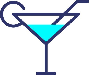 Kokteyl. Web simgesi basit illüstrasyon 