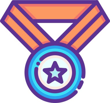 Madalya. Web simgesi basit illüstrasyon 