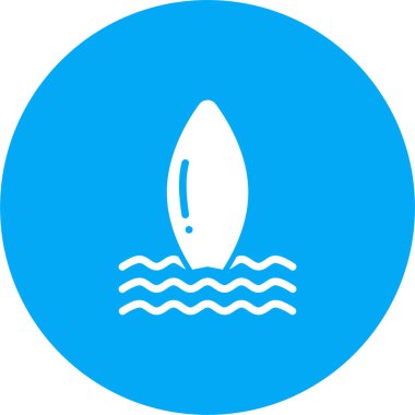 Sörf web simgesi basit illüstrasyon