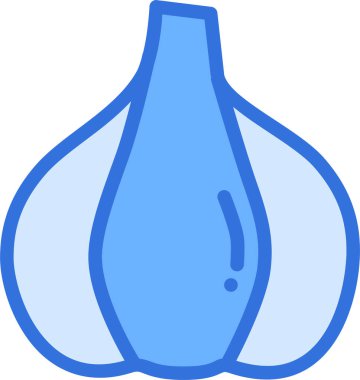 Sarımsak. Web simgesi basit illüstrasyon