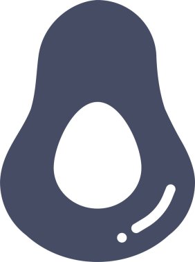 Avokado. Web simgesi basit illüstrasyon 