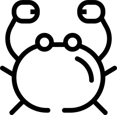 Yengeç. Web simgesi basit illüstrasyon   