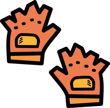 eldiven ağı simgesi basit illüstrasyon