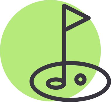 golf web simgesi basit illüstrasyon