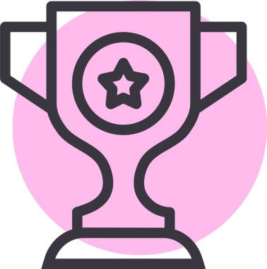 Kupa. Web simgesi basit illüstrasyon