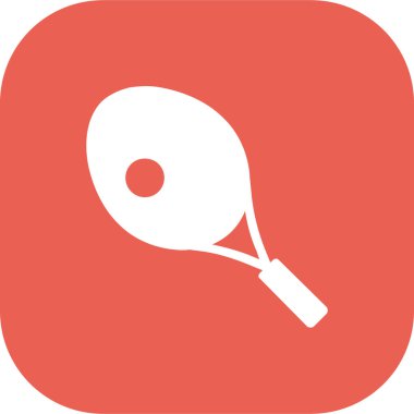 Tenis raketi web simgesi, basit vektör tasarımı