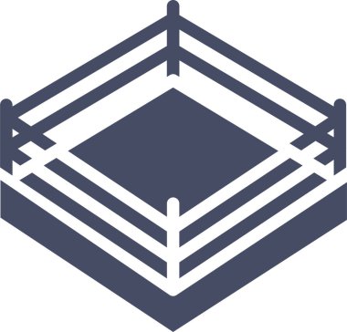 Boks ringi simgesinin vektör illüstrasyonu