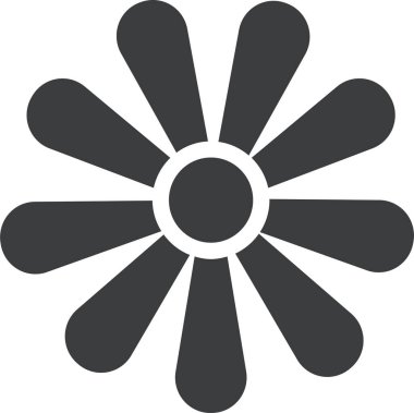 Çiçek. Web simgesi basit illüstrasyon