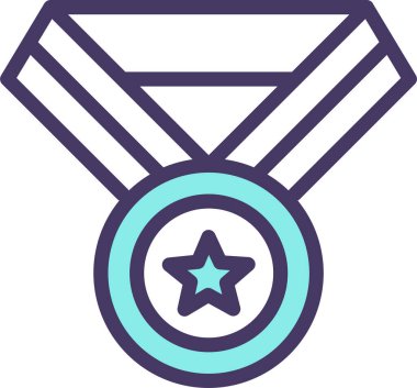 Madalya. Web simgesi basit illüstrasyon 