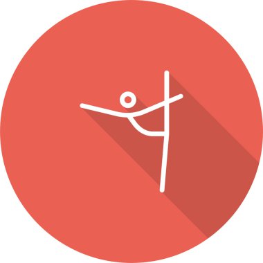 Jimnastik. Web simgesi basit illüstrasyon