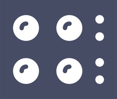 Siyah ve beyaz simgelerinin vektör çizimi