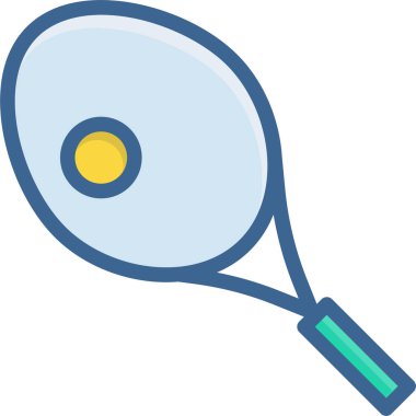 Tenis raketi web simgesi, basit vektör tasarımı