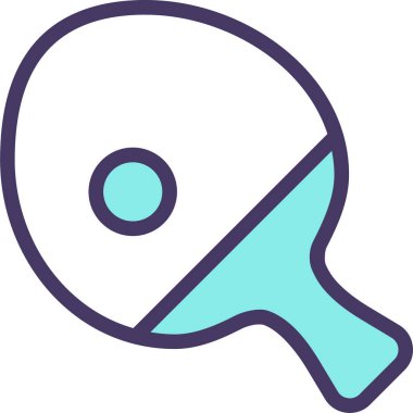 ping pong web simgesi, basit vektör illüstrasyonu