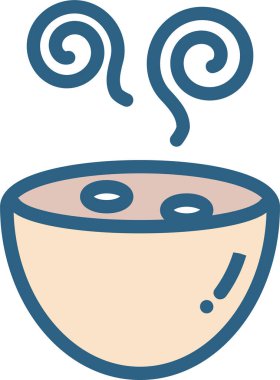 yiyecek ve içecek beyaz bckground üzerinde düz vektör simgesi