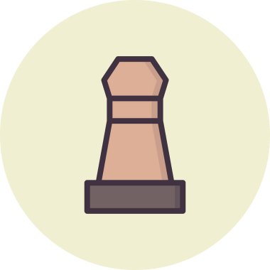 Piyon asker satranç taşı simgesinin vektör çizimi