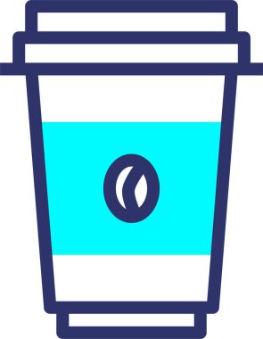 Kahve. Web simgesi basit illüstrasyon 