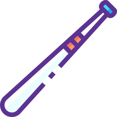 Beyzbol sopası. Basit resimleme 