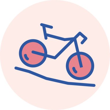 Bisiklet ikonu. Web için bisiklet vektör simgesinin basit illüstrasyonu 