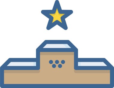 Podyum. Web simgesi basit illüstrasyon