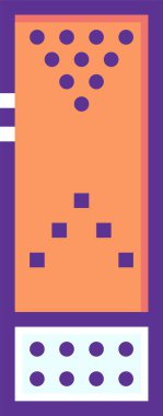 Bowling web simgesi basit illüstrasyon