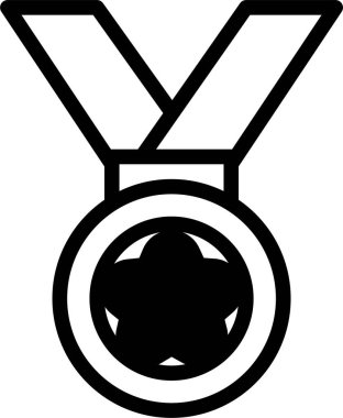 Madalya. Web simgesi basit illüstrasyon 