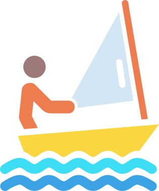 Tekne. Web simgesi basit illüstrasyon