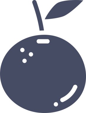 Turuncu turunçgil. Web simgesi basit illüstrasyon